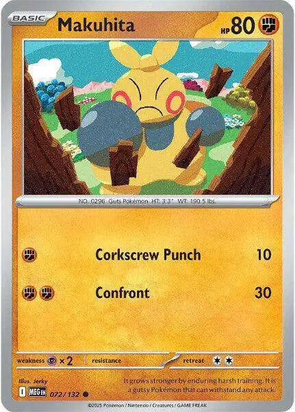 Pokemon Trading Card Game ME01: Mega Evolution Common Makuhita #72