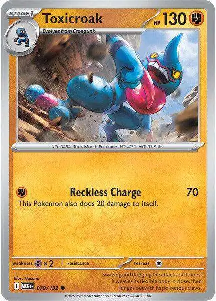 Pokemon Trading Card Game ME01: Mega Evolution Common Toxicroak #79
