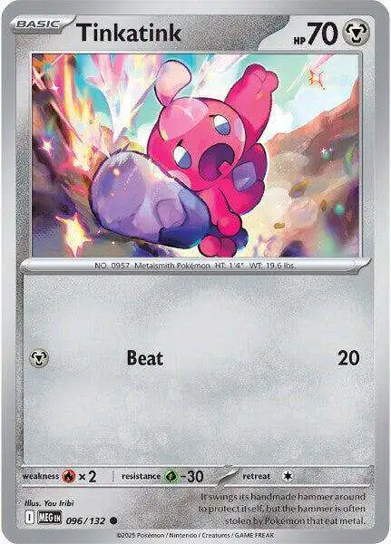 Pokemon Trading Card Game ME01: Mega Evolution Common Tinkatink #96