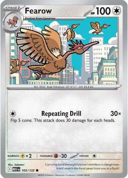 Pokemon Trading Card Game ME01: Mega Evolution Common Fearow #103
