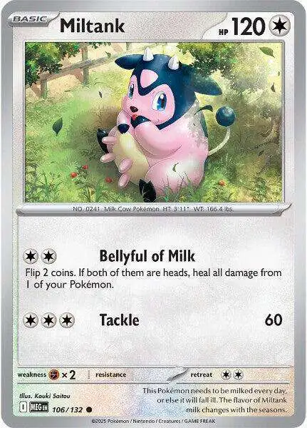 Pokemon Trading Card Game ME01: Mega Evolution Common Miltank #106