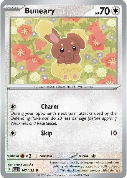 Pokemon Trading Card Game ME01: Mega Evolution Common Buneary #107