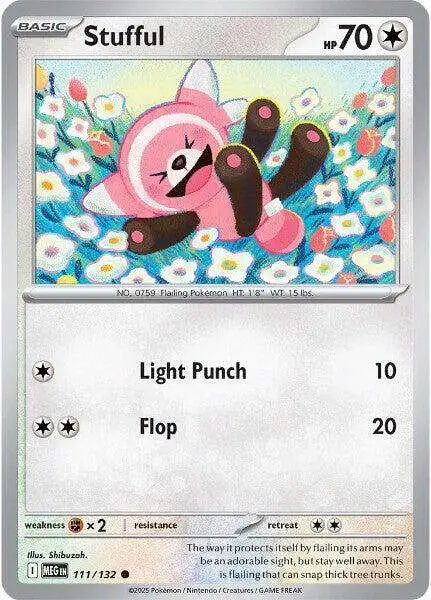 Pokemon Trading Card Game ME01: Mega Evolution Common Stufful #111