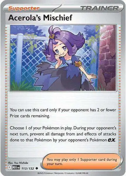 Pokemon Trading Card Game ME01: Mega Evolution Uncommon Acerola's Mischief #113