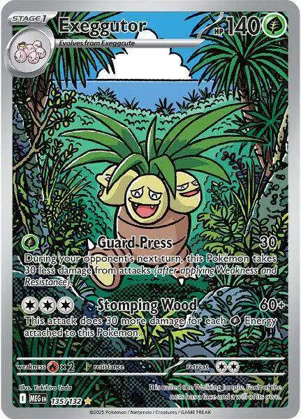Pokemon Trading Card Game ME01: Mega Evolution Illustration Rare Exeggutor #135