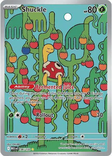 Pokemon Trading Card Game ME01: Mega Evolution Illustration Rare Shuckle #136