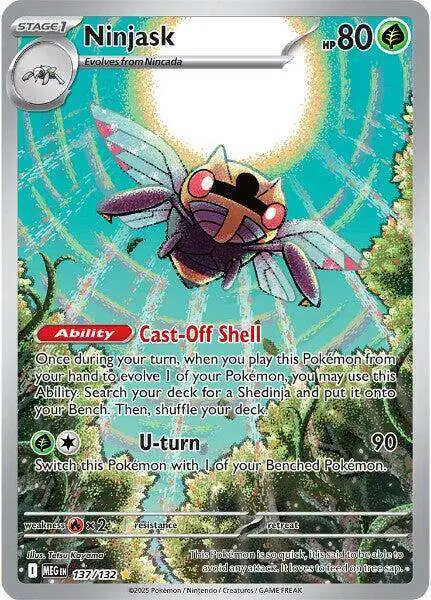 Pokemon Trading Card Game ME01: Mega Evolution Illustration Rare Ninjask #137