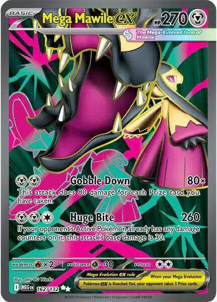 Pokemon Trading Card Game ME01: Mega Evolution Ultra Rare Mega Mawile ex #162
