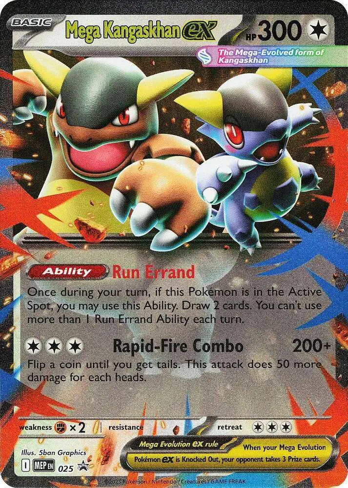 Pokemon Trading Card Game MEP Mega Evolution Promo Single Card Promo Mega  Kangaskhan ex 025 - ToyWiz