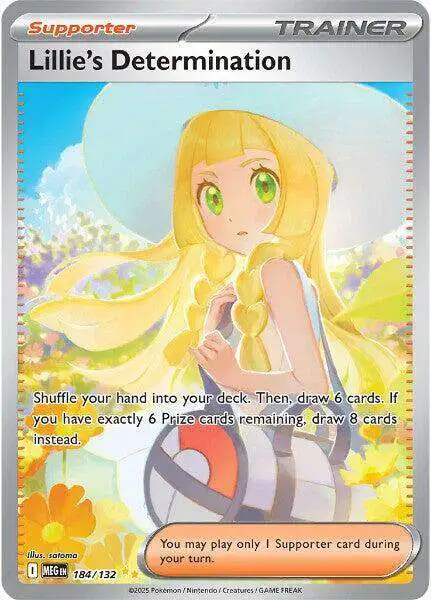 Pokemon Trading Card Game ME01: Mega Evolution Special Illustration Rare Lillie's Determination #184