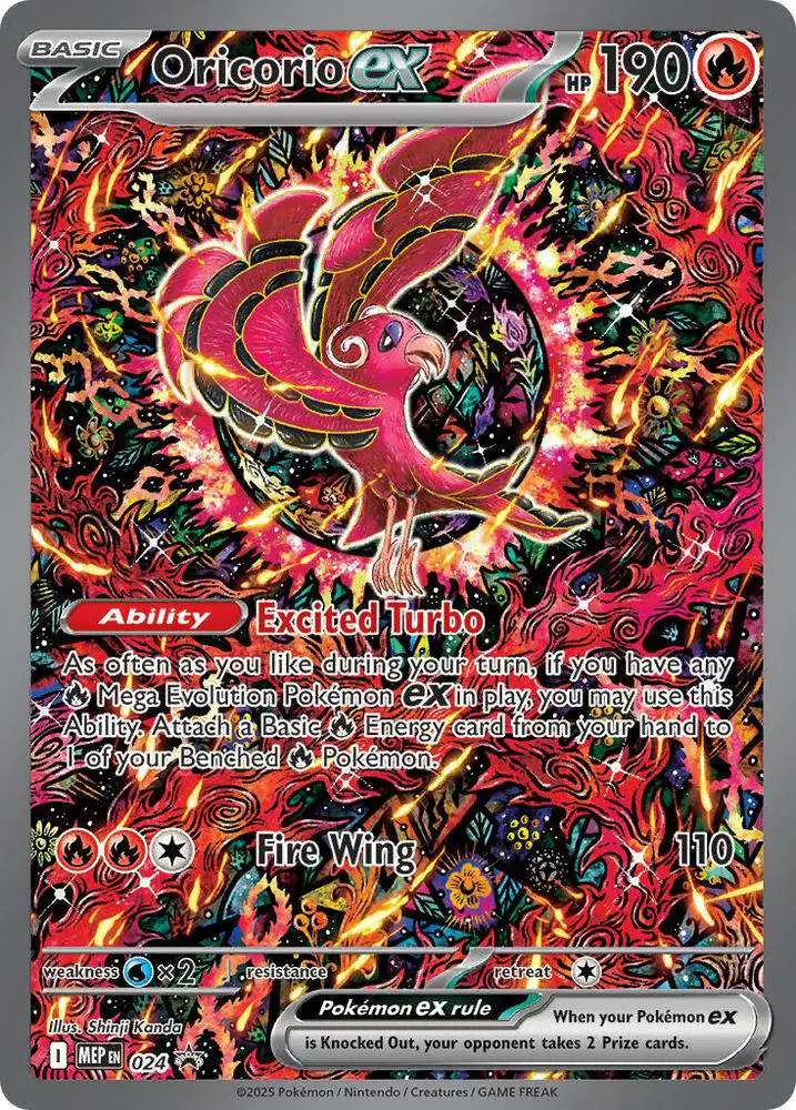 Pokemon Trading Card Game ME01: Mega Evolution Promo Oricorio ex MEP024