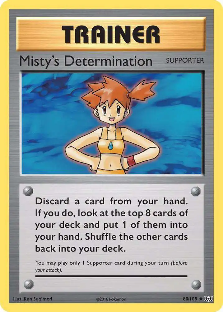 Pokemon X & Y Evolutions Uncommon Misty's Determination #80 [Reverse Holofoil]