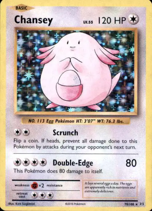 Pokemon X & Y Evolutions Holo Rare Chansey #70