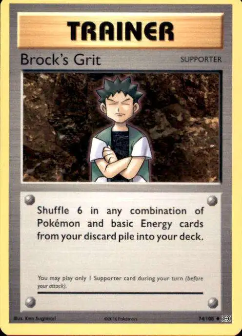 Full Art Ultra Rare Lightly Played Brock's Grit 107/108 