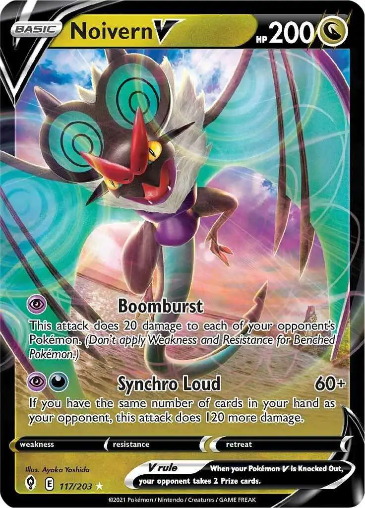 Pokemon Trading Card Game Sword Shield Evolving Skies Single Card Ultra Rare Noivern V 117 Toywiz 