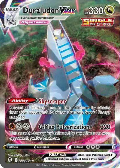 Pokemon Trading Card Game Sword & Shield Evolving Skies Secret Rare Duraludon VMAX #220 [Alternate Art]
