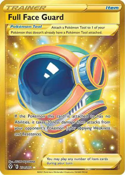 Pokemon Trading Card Game Sword Shield Evolving Skies Single Card Secret  Rare Full Face Guard 231 - ToyWiz