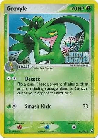 Pokemon EX Crystal Guardians Uncommon Grovyle #32