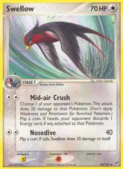 Pokemon Trading Card Game EX Deoxys Uncommon Swellow #49 [Lightly Played]