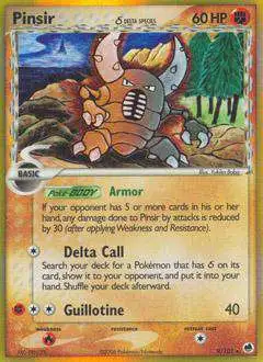 Pokemon EX Dragon Frontiers Holo Rare Pinsir (Delta Species) #9 [Lightly Played]