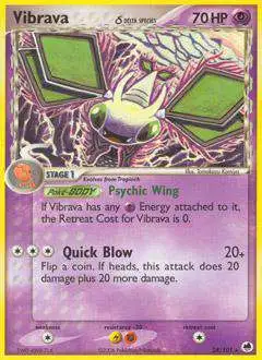 Pokemon EX Dragon Frontiers Rare Vibrava (Delta Species) #24 [Lightly Played]