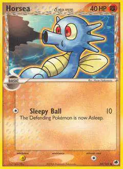 Pokemon EX Dragon Frontiers Common Horsea (Delta Species) #50 [Lightly Played]