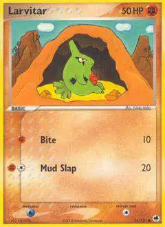 Pokemon EX Dragon Frontiers Common Larvitar #51 [Lightly Played]