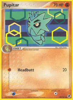 Pokemon EX Dragon Frontiers Common Pupitar #58 [Lightly Played]