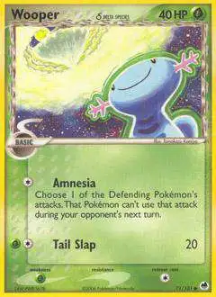 Pokemon EX Dragon Frontiers Uncommon Wooper (Delta Species) #71 [Lightly Played]
