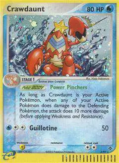 Pokemon Trading Card Game EX Dragon Holo Rare Crawdaunt #3