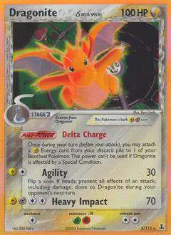 Pokemon EX Delta Species Holo Rare Dragonite #3 [Lightly Played]