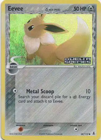 Pokemon EX Delta Species Reverse Holo Eevee #68 [Delta Species]