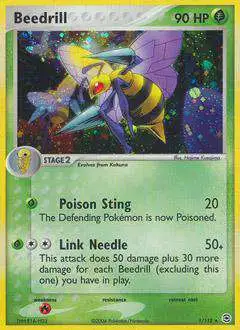 Pokemon EX Fire Red & Leaf Green Holo Rare Beedrill #1 [Damaged]