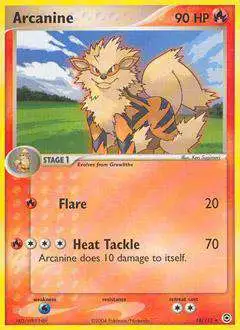 Pokemon EX Fire Red & Leaf Green Rare Arcanine #18 [Damaged]