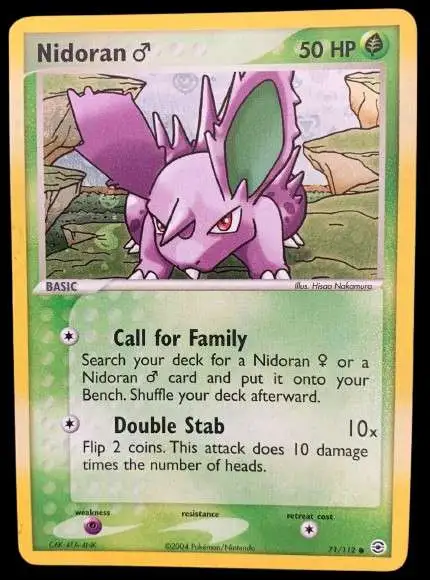 Pokemon EX Fire Red & Leaf Green Holo Rare Nidoran M #71 [Reverse Holofoil]  [Lightly Played]