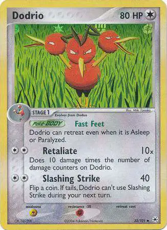 Pokemon EX Hidden Legends Reverse Holo Dodrio #33