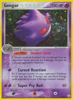 Pokemon EX Legend Maker Holo Rare Gengar #5 [Damaged]