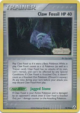 Pokemon EX Legend Maker Reverse Holo Claw Fossil #78