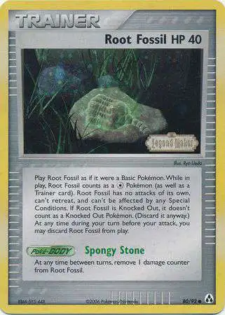 Pokemon EX Legend Maker Holo Root Fossil #80 [Stamp]