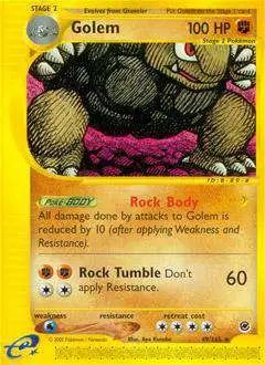 Pokemon Expedition Base Set Rare Golem #49 [Lightly Played]