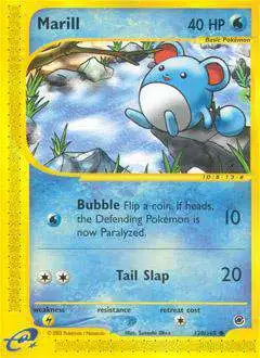 Pokemon Expedition Base Set Reverse Holo Marill #120 [Damaged]