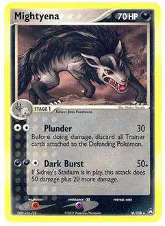 Pokemon EX Power Keepers Rare Mightyena #18 [Moderately Played]