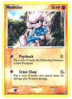 Pokemon EX Power Keepers Common Meditite #55 [Lightly Played]