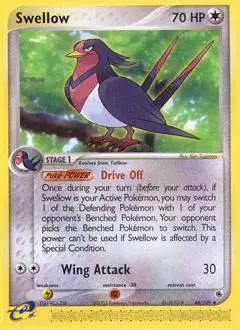 pokemon card swellow (49/107) (Stamped) [EX: Deoxys] Stage 1 Swellow - Legends Awakened |
