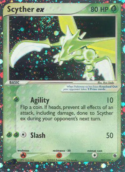 rare scyther card Prices & Value 2026 [G] Swords Dance Scyther 46/115 Price 2026 |
