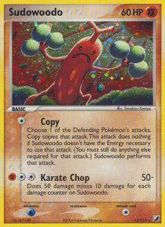 Pokemon EX Unseen Forces Holo Rare Sudowoodo #15 [Lightly Played]