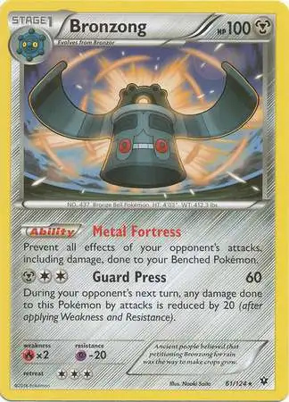 bronzong break pokemon card value Pokemon - Bronzong Break (62/124) - XY Fates Collide main image 0