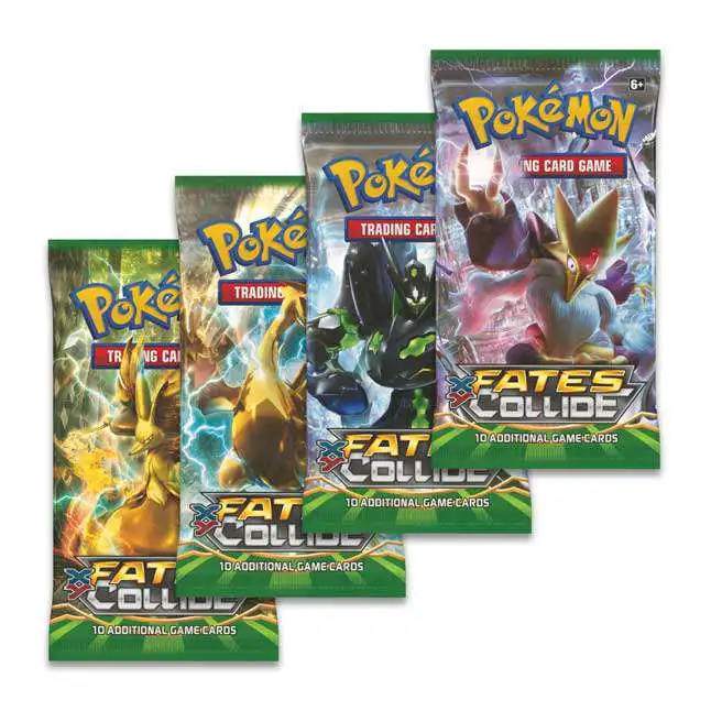 7 New Sealed Pokemon Packs Unweighed XY Fates Collide 10 Card & 3 Card Packs 