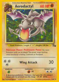 Pokemon Fossil Holo Rare Aerodactyl #1 [Lightly Played]