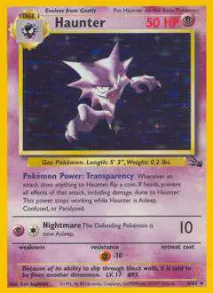 Pokemon Fossil Holo Rare Haunter #6 [Lightly Played]